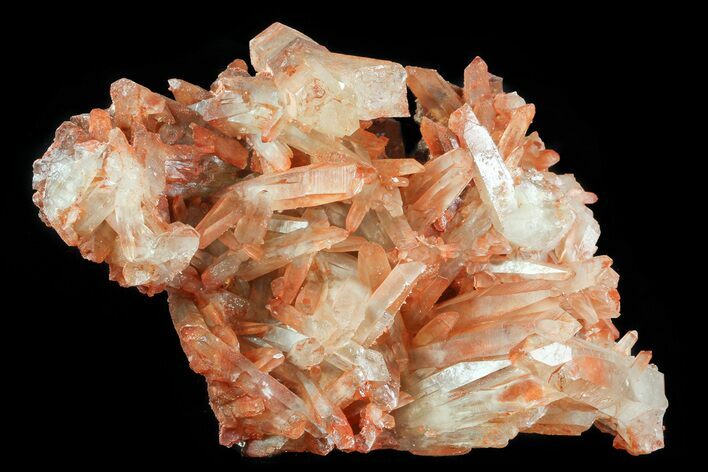 Natural, Red Quartz Crystal Cluster - Morocco #80662
